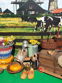 Hollands decor molen koeien achtergronddoek © www.oudhollandsentertainment.nl