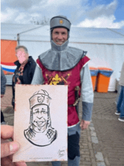 Karikaturist bedrijfsfeest © www.oudhollandsentertainment.nl